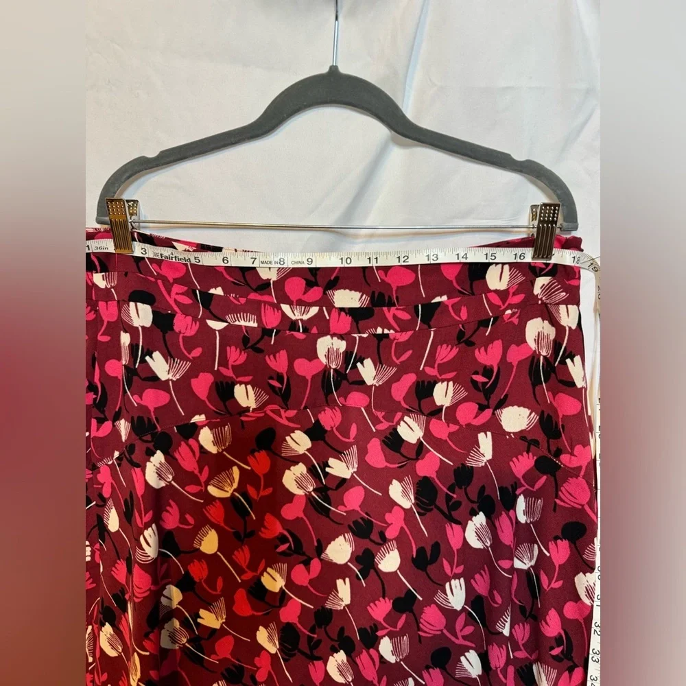 CAbi Pink and Black Floral A-Line Skirt - Picture 7 of 8